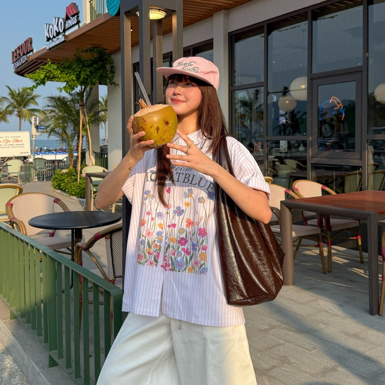 셔츠 박시 블룸 옥스포드