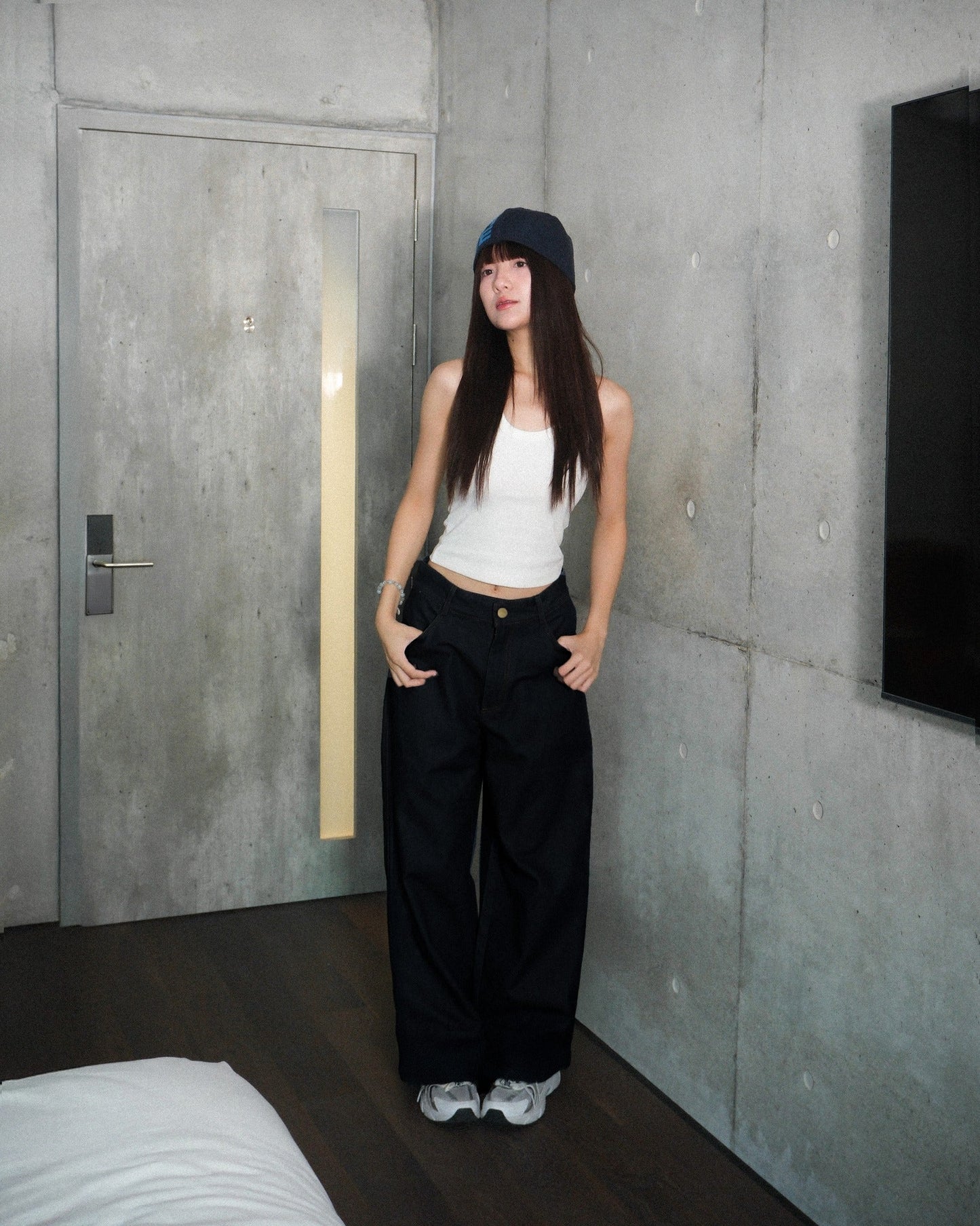 포켓 팬츠 릴랙스 와이드 레그