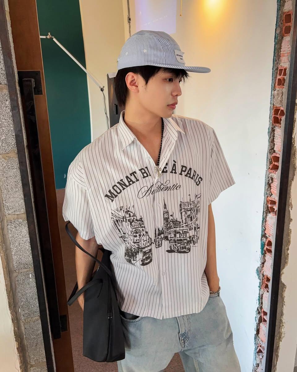 셔츠 박시 파리 옥스포드