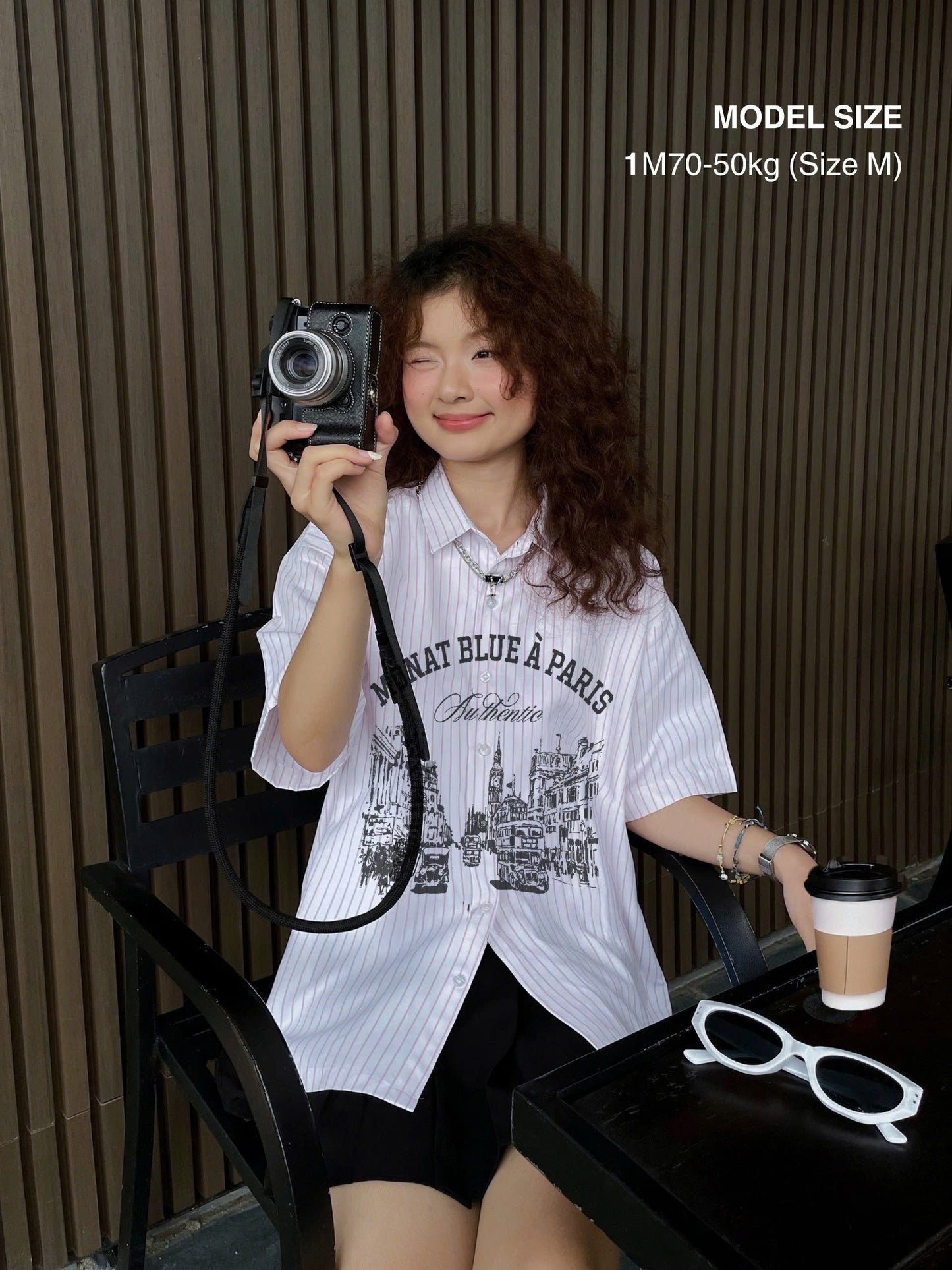 셔츠 박시 파리 옥스포드