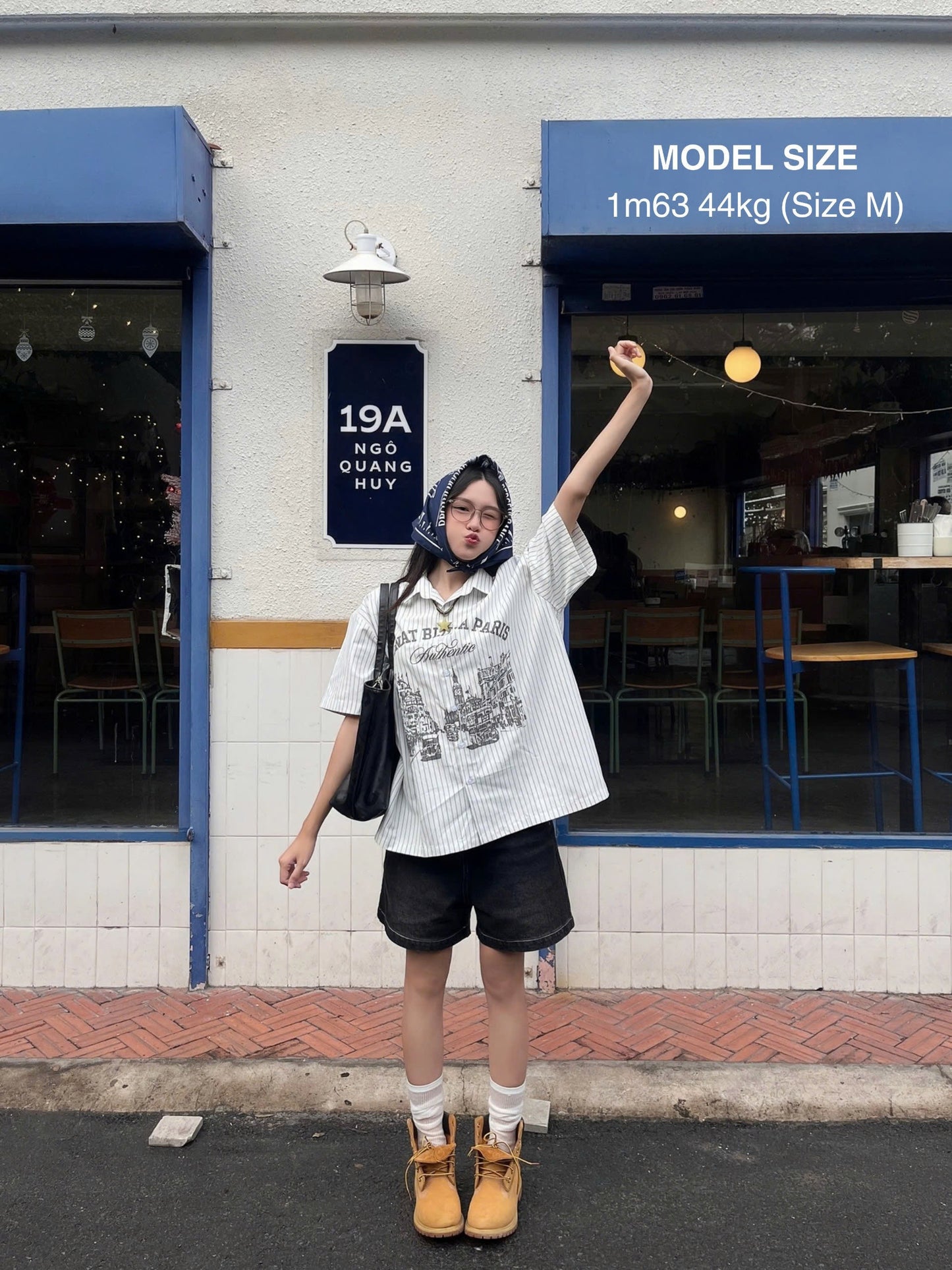 셔츠 박시 파리 옥스포드